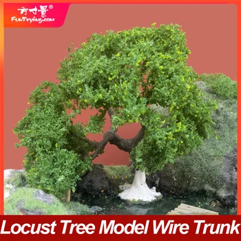 Imituojamas locust tree viela, medžio modelį kraštovaizdžio medžiagos geležinkelio išdėstymo modelis geležinkelio medžiai 
