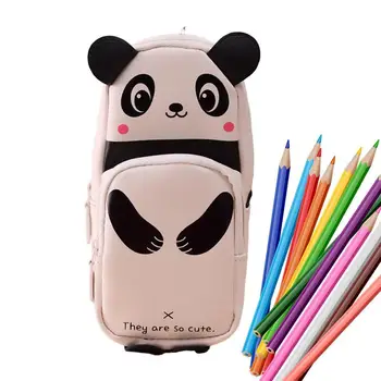 Makiažas Turėtojas Atveju Didelis Panda Kanceliarinės Prekės, Kosmetika Saugojimo Krepšys Daugiafunkcinis Organizacijos Krepšys Su 2 Skyriai Mokykla