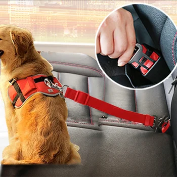 Reguliuojamas Naminių Kačių Ir Šunų Automobilio Saugos Diržas Augintiniui Sėdynė Transporto Priemonė Šunų Panaudoti Švino Įrašą Saugos Svirtį Traukos Šunų Antkakliai Šunų Aksesuarai