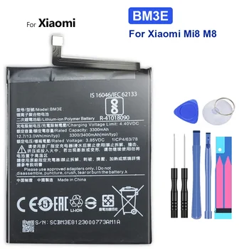 Už Xiao Mi BM3E BN32 Bateriją už Xiaomi Mi 8 Mi8 M8 Bateria Nekilnojamojo 3400mAh