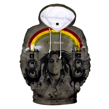 2023 Hip-Hop, Bob Marley 3D Hoodies Megztiniai Vyrams ir Moterims Reggae Palaidinės Spausdinti Puloveris Unisex Mados Viršūnes