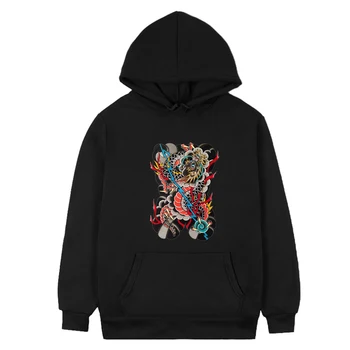 Japonų Anime Stiliaus Dragon Hoodie Harajuku Anime Dragon Stiliaus Patogus Sweatershirt Prieinami Įvairių Spalvų ir Dydžių