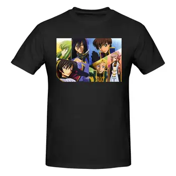 Code Geass Anime Personažai T Shirt O-kaklo Medvilnės Užsakymą trumpomis Rankovėmis Vyrams, Drabužiai