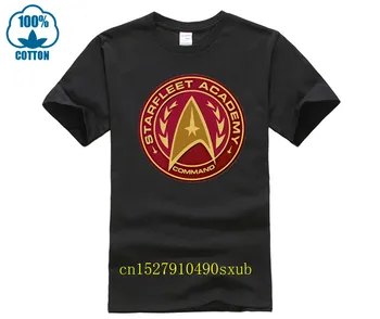 Starfleet Akademijos Komandą Ženklelis Raudona Grafinio Ilgomis Rankovėmis