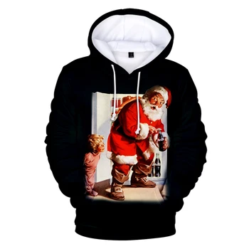 Linksmų Kalėdų 3D bliuzono Cool atsitiktinis megztinis Bliuzono 3D hoodies vyrų/moterų/vaikų Karšto Pardavimo Mados swearshirt Prabanga Harajuku