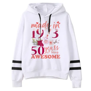 50 Metų Gimtadienio hoodies moterų Kawaii Vilnos megztiniai Gaubtu moterų gotikos drabužių
