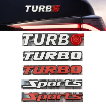 3D Aliuminio Turbo Sporto Logotipą, Galiniai Kamieno Automobilių Lipdukai Ženklelis Emblema Auto Lipdukai BMW, 
