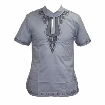 Prekės J. Hunkle Dashiki T-shirt Vyrams Geometrinis Afrikos Tradicinės Spausdinimo Smart Casual Marškinėliai Mandarinų Apykaklės Vyrų Viršuje Tees