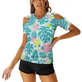 Atogrąžų Vasarą Modelio Moteris Tshirts Spausdinti Viršūnes Mados Grafinis Marškinėliai Harajuku Trumpomis Rankovėmis T-Shirt Džiungles, Atogrąžų Boho