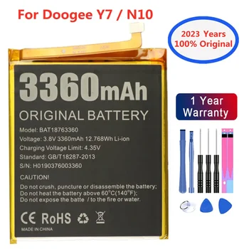 2023 Metų Naujų 3360mAh BAT18763360 Originalios Baterijos Doogee Y7 N10 Aukštos Kokybės Pakaitinis Batterie Akumuliatoriai Sandėlyje