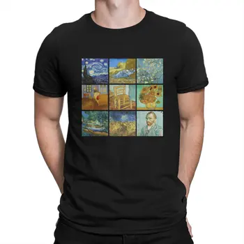 Vyriški T-Shirt Darbai Juokinga, 100% Medvilnės Tees Trumpas Rankovės Vincent Van Gogh Po Garsaus Dailininko T Shirts Crewneck Drabužiai