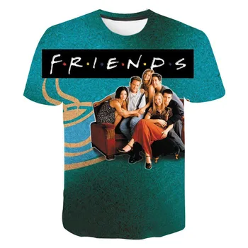 Nauja Vasaros Draugų Tv Rodyti 3D marškinėliai Berniukas Mergaitė Vaikai Mados Atsitiktinis Vyrų, Moterų, Vaikų Atspausdintas T-shirt Juokinga Viršūnes Tee
