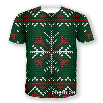 phechion Kalėdų Modelio 3D Spausdinimo Vyrų Marškinėliai Hip-Hop Moterų Marškinėliai Unisex Mados Drabužių Tiekėjų Lašas Siuntėjas A275