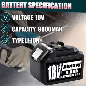 BL1860B 18V 9000mAh daugkartinio Įkrovimo Baterija Li-ion Baterijos Pakeitimas, Baterijos MAKITA BL1860B BL1880 BL1830 BL1850 BL1860B