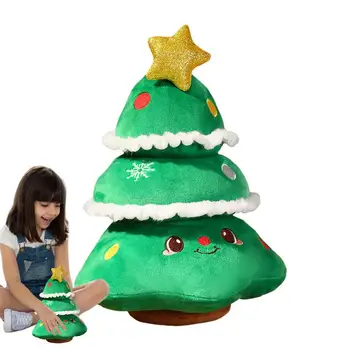 1pcs Pliušinis Kalėdų Eglutė Įdaryti Žaislas, Skirtas Šeimos Draugai, Klasiokai Medžio Formos Švenčių Žaislas Plushie Žiemos Minkšta Nugaros Pagalvėlės