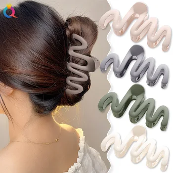 60Pcs Mados Matinio Didelių Bangų Akrilo Plaukų Žnyplės Įrašus Moterų Y2K Stilingas Hairgrips Bun Barrettes Lady Plaukų Formavimo Priemonės