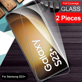 SamsungS23 Stiklo 2vnt Samsung Galaxy S23+ Grūdintas Stiklas S23 S21 S22 Plius S22+ S21+ S23Plus S22Plus S21Plus Screen Protector