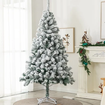60cm Kalėdų eglutė balta, flocking snaigės Kalėdų medžio apdaila, dekoratyviniai darbastalio apdaila prekybos centras šalies prekių