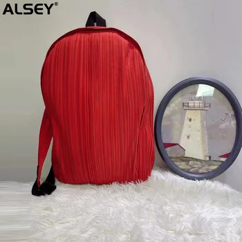 ALSEY Miyake Plisuotos Naujas Pečių Maišą Lengvas Laisvalaikio Kuprinė Dizaino Laisvalaikio Unisex Sporto Modelio Krepšys