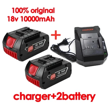 18V Baterija 10.0 Ah Elektrinis Grąžtas 18V 10000mAh Li-ion Baterija BAT609 BAT609G BAT618 BAT618G BAT614