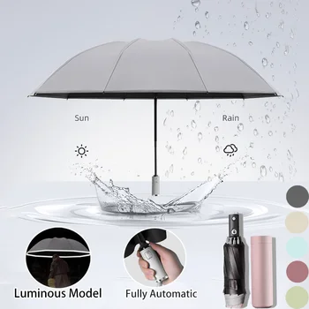 Visiškai automatizuotas sulankstomas vėjo ir atspindintis skėtis, UV skėtis