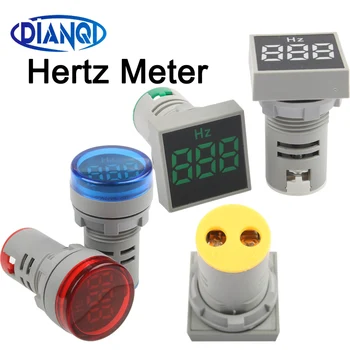 20-75Hz Kvadratinių/Apvalus 22mm LED Ekranas, Elektros energijos Hz Dažnio Matuoklis Indikatorius Signalo Šviesos Lempos Hertz Combo Testeris Cymometer