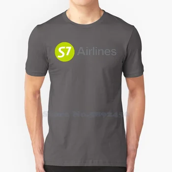 S7 Airlines Unisex Drabužių 2023 Streetwear Spausdinta Prekės ženklo Logotipas marškinėliai Graphic Tee