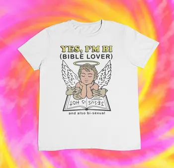 Taip Mp Bi Biblija Meilužis taip Pat Biseksualų Marškinėliai LGBT Bisex