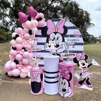 76pcs Disney Minnie Mouse Folija Balionų Girliandą Arch Rinkinį Mergaitėms Gimtadienio Dekoro Baby Shower Šventas Įvykis Oro Globos