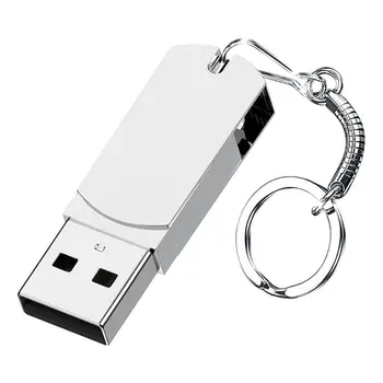 OTG Flash Drive 64GB Didelės Spartos USB 3.0 PC Mobiliojo Telefono USB Metalo Mini Pen Ratai Pasukimo USB 