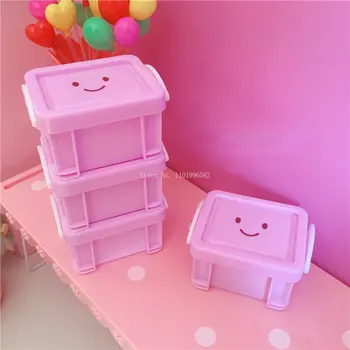 Rožinė Darbalaukio Plastiko talpinimo Vaikų Miegamasis Stalas Mažų Objektų Saugojimo Rinkinį 