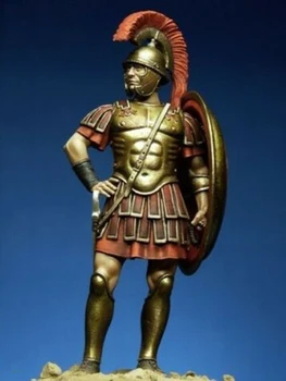Unassambled 1/24 75mm, senovės žmogus stendas su shield žiemą Dervos pav miniatiūriniai modelis rinkiniai Unpainted