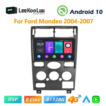 LeeKooLuu Android 11 Automobilių, Radijo, GPS 2 Din Multimedijos Grotuvo Ford Mondeo 2004 m. 2005 m. 2006 m. 2007 Stereo 4G WiFi DSP Carplay