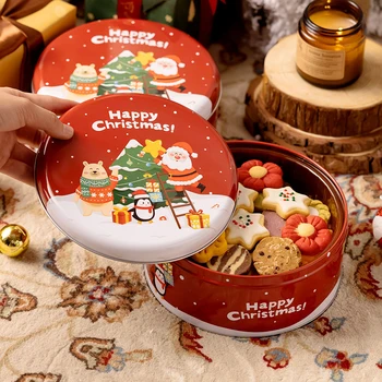 Santa Claus Saldainiai Dėžutėse Dekoratyvinis Turas Alavuotoji Skarda Dėžės Kalėdų Saldainių, Sausainių Pakuotės Jar Žvakė Konteineriai Saldainių Dėžutė Dovana